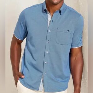 Tommy Bahama San Lucio Lotus Happy Hour Blue Eclipse Island Zone XL NWT